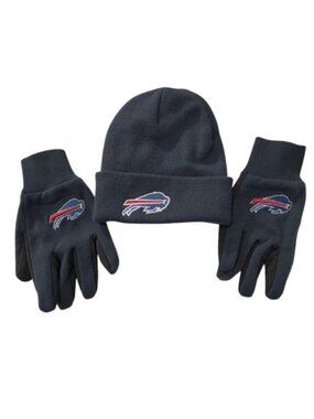Buffalo Bills Beanie and Gloves Set Knit Winter Hat